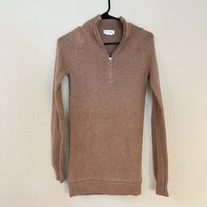 Lovers and Friends Quarter Zip Turtle Neck Sweater Tunic Size XSmall